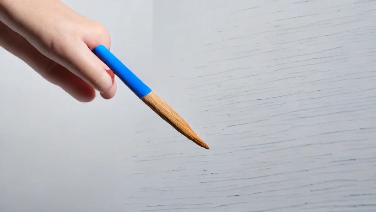 Um artista segura um pincel na mão
