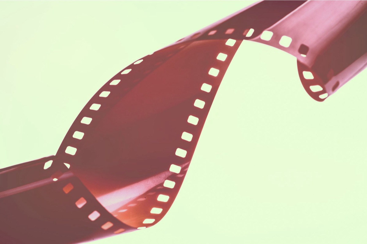Oude filmrollen in het licht
