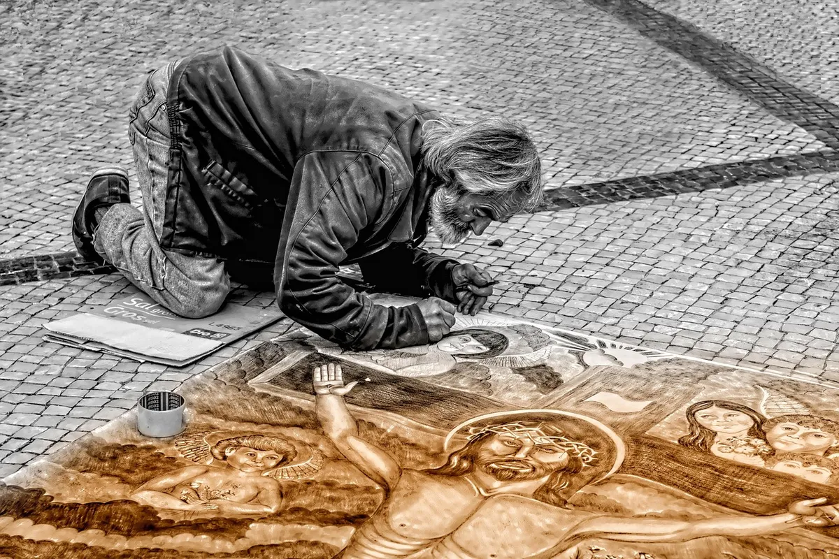 man, artist, street, painter, painting, art, jesus, old man, elderly man, street photography, artist, artist, painter, art, jesus, jesus, jesus, jesus, jesus, o
