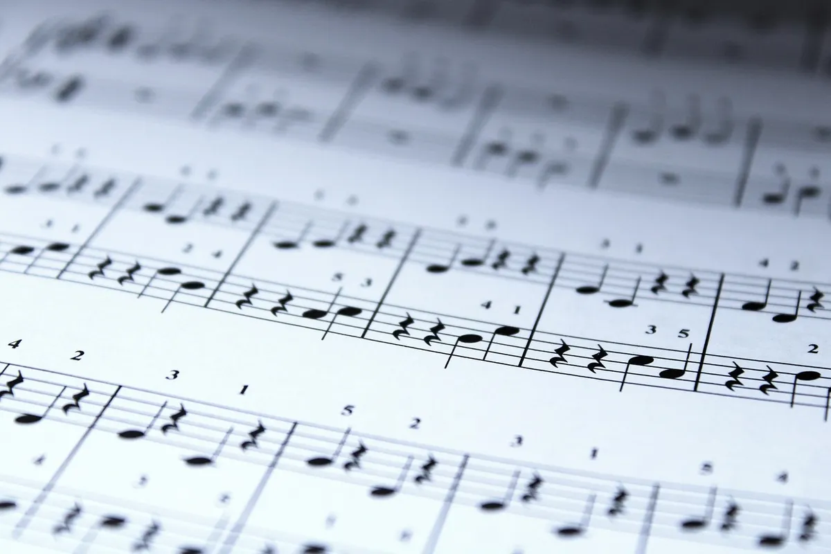 musical accompaniment, notes, music, texture, piano, section, ranges, musical composition, melody, hd wallpaper, composer, pattern, shadows, black and white ima
